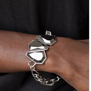 Raw Radiance - silver  Hematite - Paparazzi bracelet